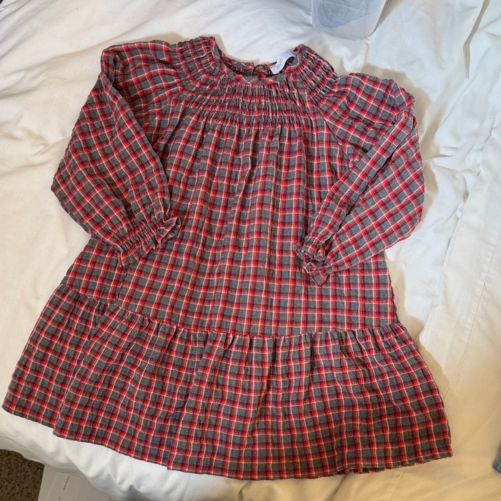 Plaid Long Sleeve Dress